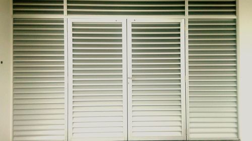 Full frame shot of closed shutter