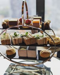 Close-up of food on table