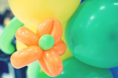 Close-up of multi colored balloons