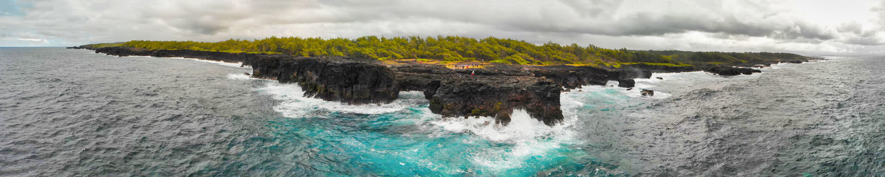 Panoramic view of sea against sky