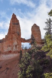 Rock formations on sunny day