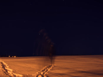 View of illuminated lights at night