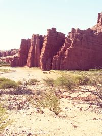 Scenic view of landscape against clear sky