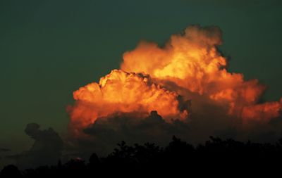 Low angle view of sky at sunset