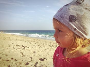 Portrait of girl on beach