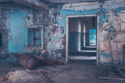 Interior of abandoned house