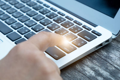 Close-up of computer keyboard