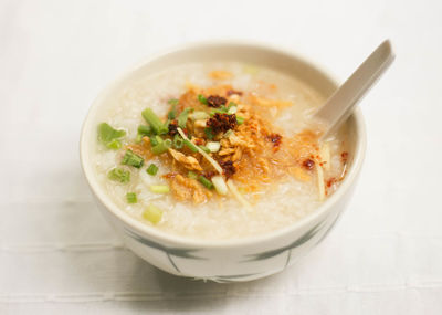 Close-up of soup in bowl