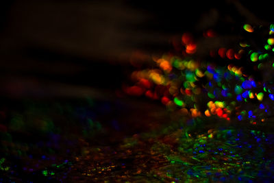 Defocused image of illuminated lights