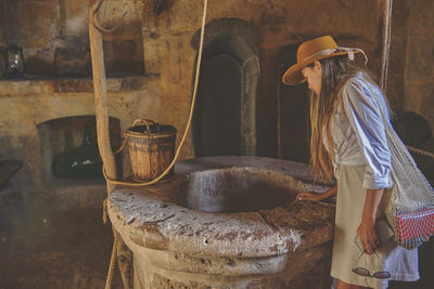 Young tourists exploring the santa catalina monastery, convento de santa catalina, arequipa, peru. 