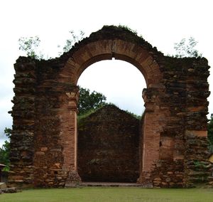 Low angle view of old ruin