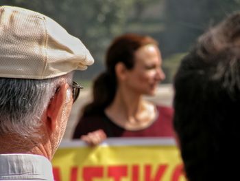 Protesters on street