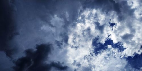 Low angle view of clouds in sky