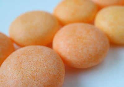 Close-up of eggs on table