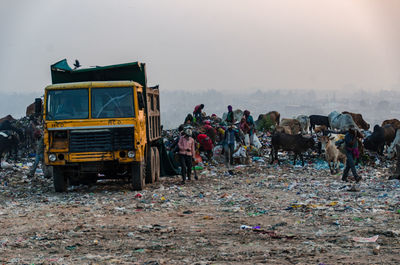 Landfill in new delhi india