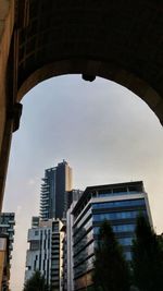 Low angle view of modern buildings