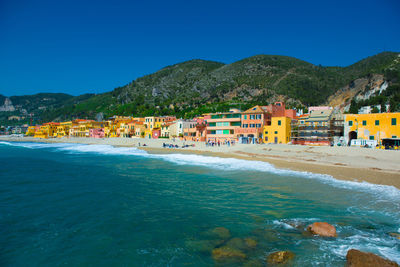 Colorful houses of varigotti in the province of savona.