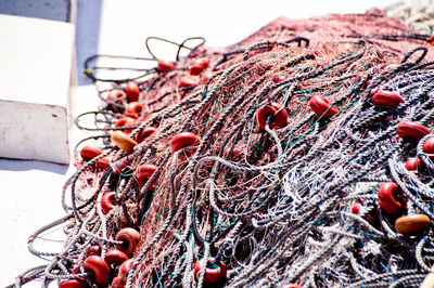 Close-up of fishing net