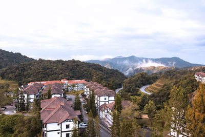 Malaysia - landscape with jungle and contemporary architecture in cameron highlands