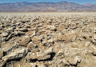 Scenic view of desert against sky