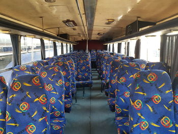 Interior of empty bus