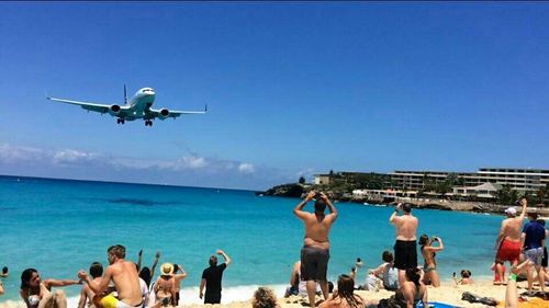 Tourists on beach