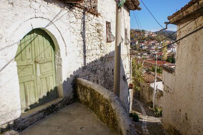 Alley amidst buildings in town