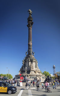 Statue of liberty against blue sky