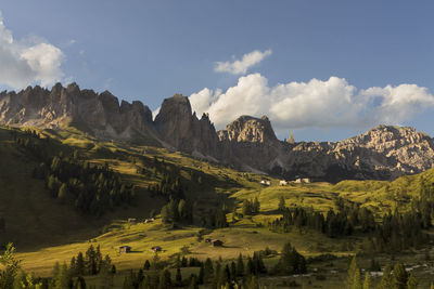 View of italian alps in val gardena