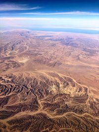 High angle view of landscape against sky