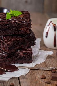 Close-up of cake on table