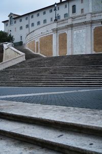 Low angle view of staircase in old building