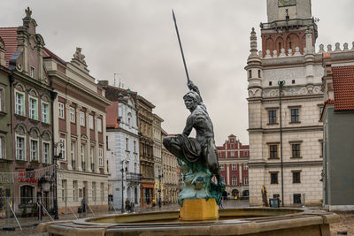 Low angle view of statue