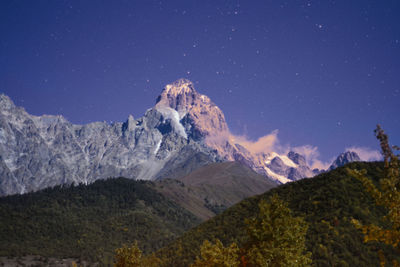 Beautiful and amazing mountains in svaneti. gorgeous nature and fantastic summer colors of georgia