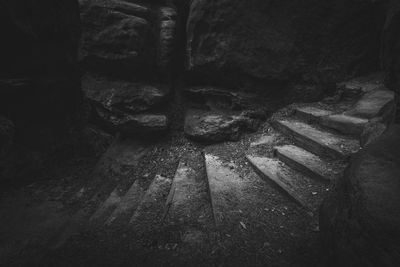 High angle view of old ruin