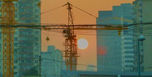 Construction site against sky