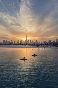 Dubai city friday sunrise