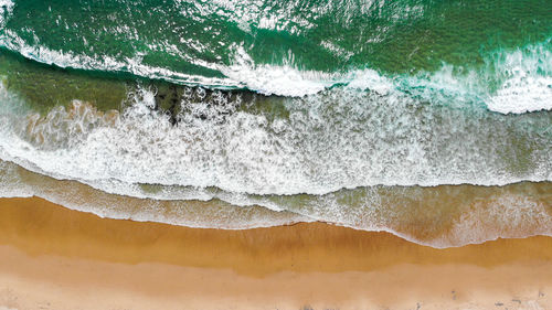 High angle view of beach