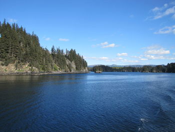 Scenic view of river against sky