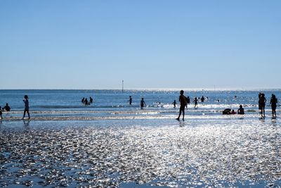 People enjoying at beach