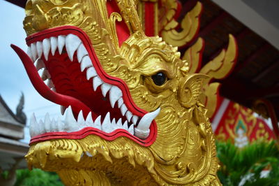 Close-up of angel statue