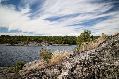 Scenic view of calm lake