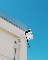 Low angle view of clear blue sky