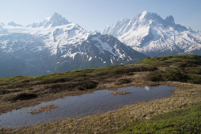 Landscape of the french alps in the spring 