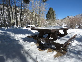 Scenic view of snow covered field