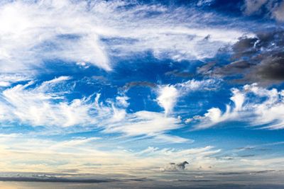 Low angle view of clouds in sky