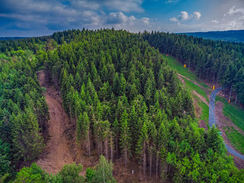 Scenic view of land against sky