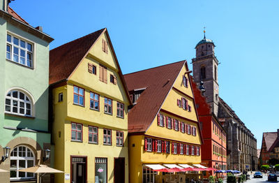 Low angle view of buildings against sky