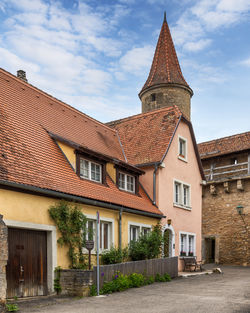 Idyllic and charming cityscape of the medieval fairytale rothenburg ob der tauber