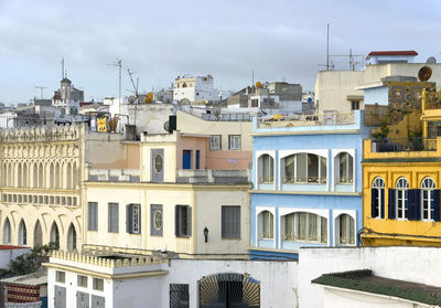 Buildings against sky in city